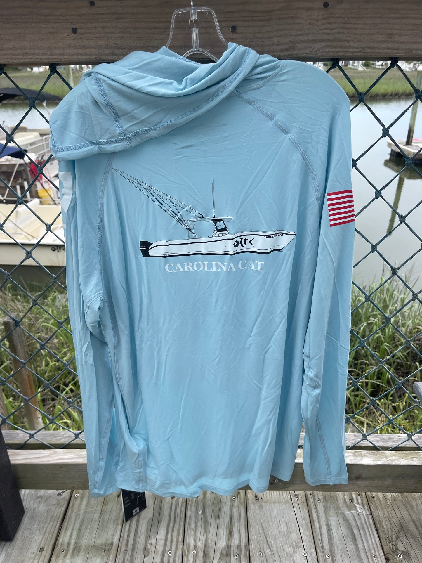 Captain Austin's Fishing Adventures Long Sleeve Hooded Performance Shirt