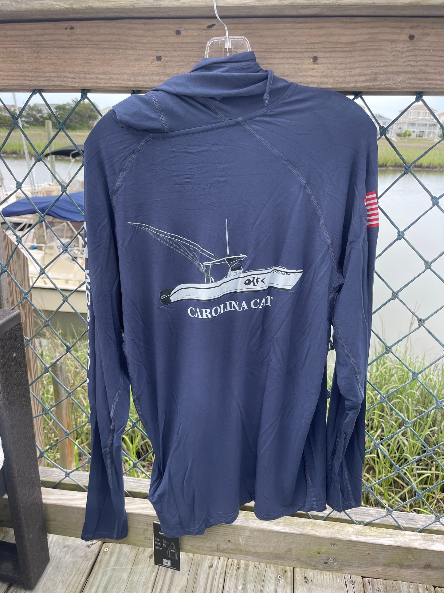 Captain Austin's Fishing Adventures Long Sleeve Hooded Performance Shirt